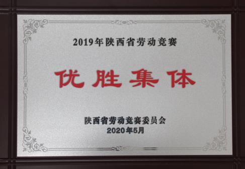 2020年获得陕西省劳动竞赛优胜集体